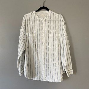 NWT Lou & Grey Button-up Top with Flat Collar